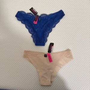 La SENZA Blue and Beige Lace Panties